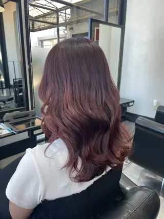 セミロング カラー 🎀豊橋 ハイトーンうらら🎀のヘアスタイル