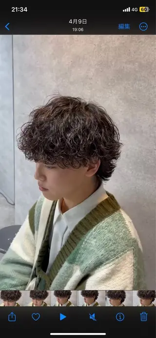 パーマ ヘアアレンジ メンズ 川合 智之のヘアスタイル