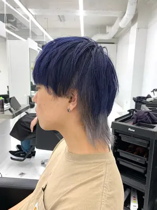 カラー メンズ スパイキーパーマ 柏NO1 藤本葉のヘアスタイル