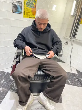 カラー メンズ MERICANBARBERSHOP®︎TYO所属・渋谷BARBER/ キリのヘアスタイル