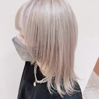 ミディアム ヘアアレンジ ハイライト 石橋 瑞穂のヘアスタイル