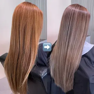 ロング カラー KIZU 髪質改善 オカルト怪談のヘアスタイル