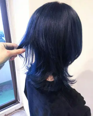 ミディアム カラー JIL BLAN 京都所属・RU RIのヘアスタイル