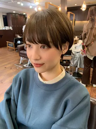 ショート カラー 縮毛矯正/ショート/ レイヤー/畑中正敏のヘアスタイル