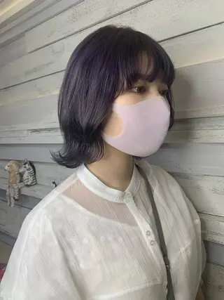セミロング メンズバレイヤージュ 斉藤春のヘアスタイル