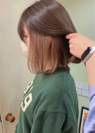 ショート カラー 髪質改善ｶﾗｰ ｹｱﾌﾞﾘｰﾁ/ﾀﾑのヘアスタイル