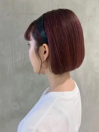 ショート 艶ハイトーン/ヘア アレンジAYAKAのヘアスタイル