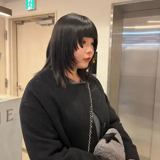 セミロング 冨井 ほのかのヘアスタイル