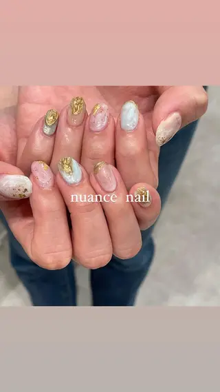 ネイル 淡色ネイル 🎀moeのネイルデザイン