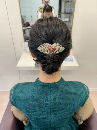 セミロング ヘアアレンジ 横浜カラー/パーマ/ SAKI💫のヘアスタイル