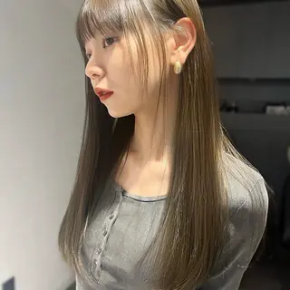 セミロング 韓国モテhair🍑 momoのヘアスタイル