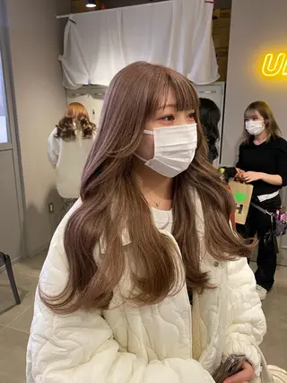 ミディアム カラー 韓国/トレンド レイヤー【101】のヘアスタイル