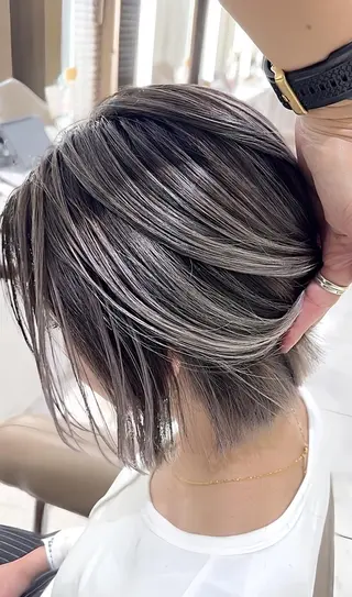 ロング カラー 山崎俊輔/髪質改善 /バレイヤージュのヘアスタイル