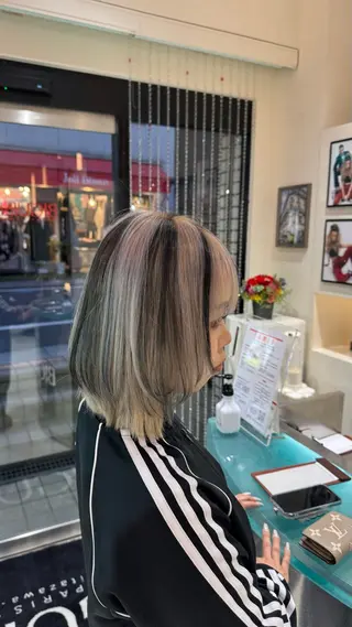 ミディアム カラー ジャンクロードビギン 下北沢店所属・ルナ/モデル募集🎀 /バレイヤージュのヘアスタイル