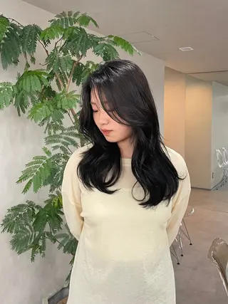 ロング パーマ 🍐透明感カラー🍐 レイヤーカットのヘアスタイル