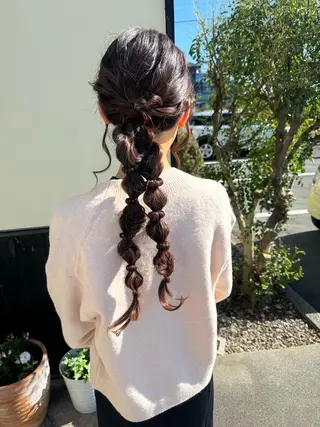 ヘアアレンジ 青とそら いしざかのヘアスタイル