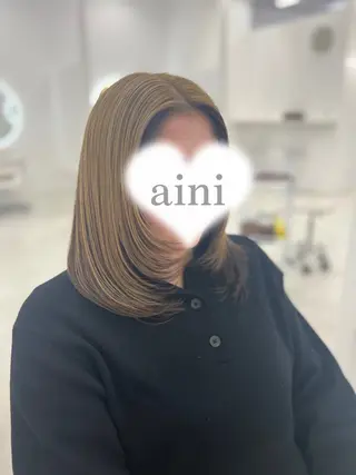 ミディアム カラー 吉田 悠乃のヘアスタイル