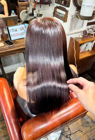 ロング カラー パーマ 飯田 実歩(じっぽ)のヘアスタイル