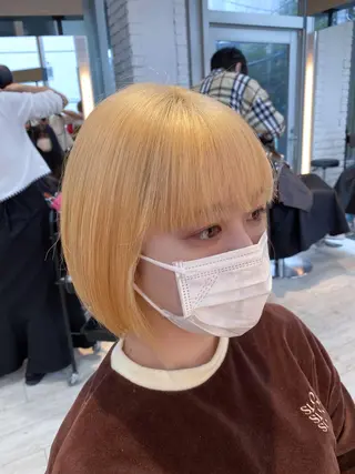 ミディアム カラー 鈴木直之/ハイトーン /ボブ/美髪矯正のヘアスタイル