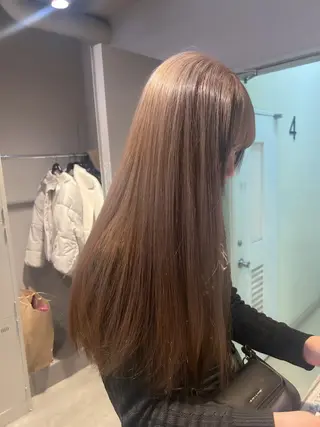 ロング カラー パーマ ヘアアレンジ メンズ キッズ ブリーチなしカラー/ ブラウン/レイヤーのヘアスタイル