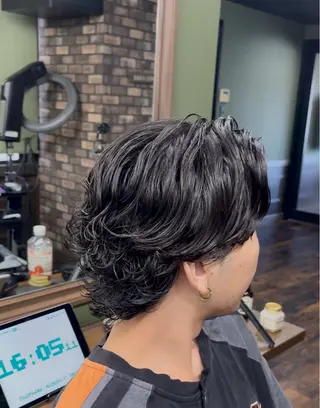 ミディアム Maison 心斎橋店所属・メンズ特化パーマ/ ハイトーンブリーチのヘアスタイル