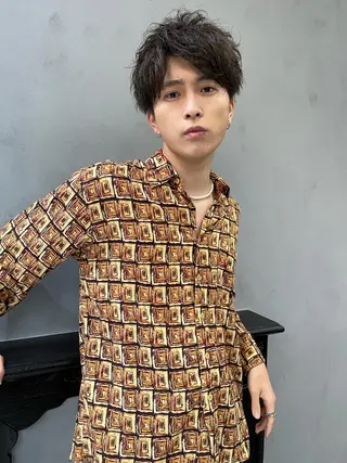 ミディアム 艶カラー/フェイス レイヤー/たむのヘアスタイル