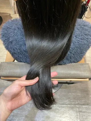 カラー 暗髪カラー/艶カラー /ヘアセットのヘアスタイル