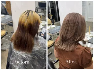 ミディアム カラー 新宿 似合わせカラー HINAのヘアスタイル