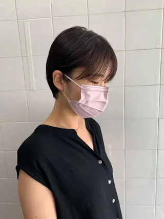 ショート カラー パーマ/ボブ/ 神戸/豊浦翔太のヘアスタイル