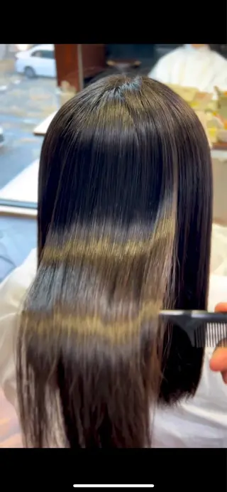 セミロング パーマ 福岡【髪質改善】 艶カラー/ MIHOのヘアスタイル