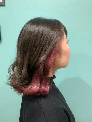 ミディアム カラー パーマ ヘアアレンジ nico  原宿所属・nico【代表】 市川　拓也のヘアスタイル