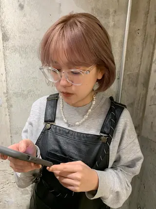 ショート カラー TONUKOA RUA下北沢店【トヌコア ルア】所属・丸山璃子 /パーマ/レイヤーのヘアスタイル