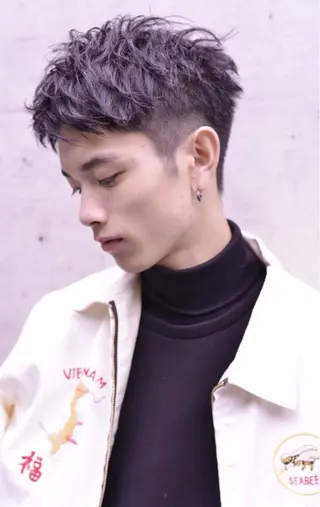 ショート カラー パーマ ヘアアレンジ メンズ maison所属・野田 修平のヘアスタイル