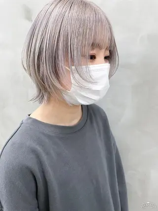 ミディアム カラー パーマ ヘアアレンジ メンズ ハイトーン/レイヤー 🌸さくらのヘアスタイル