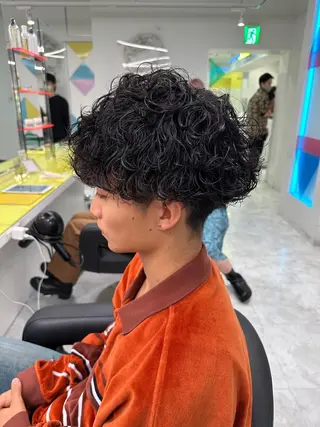 ショート カラー パーマ メンズ 【メンズサロン】 BLUCK 横浜のヘアスタイル
