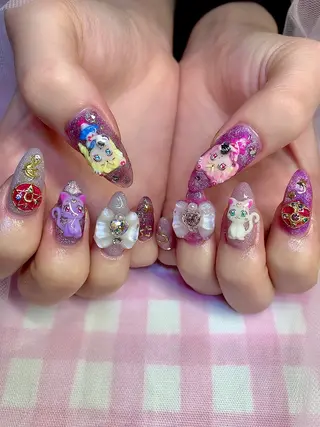 ネイル シェアサロンLei.g(レイジー)所属・3Dアートネイル💗 都築レナのネイルデザイン