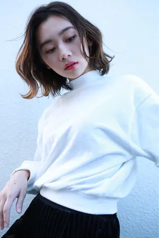 ミディアム カラー パーマ ヘアアレンジ メンズ キッズ ネイル マツエク・マツパ premier modelsのヘアスタイル