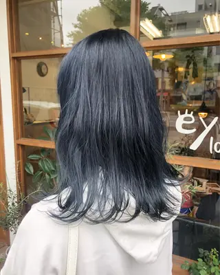 ミディアム カラー クロスパーマ× 透明感カラー✂︎のヘアスタイル
