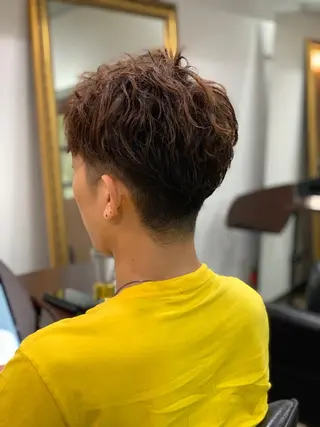 ショート パーマ メンズ 渋谷宮益坂 omoのヘアスタイル