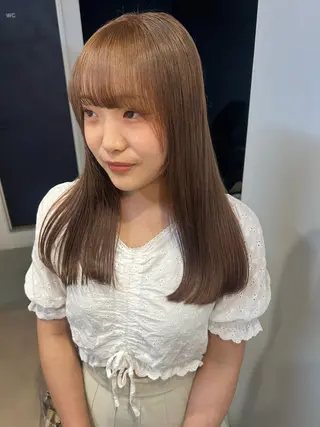 ミディアム カラー 高畑 恵莉 👒 暖色 / 艶髪 🧺のヘアスタイル