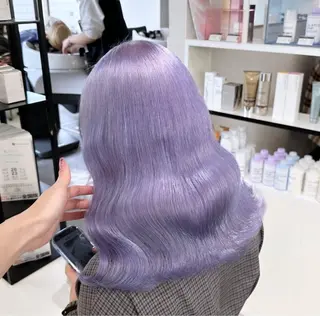 セミロング カラー ヘアアレンジ メンズ ハイトーン特化 ♡shoka♡のヘアスタイル