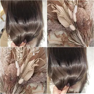 ミディアム カラー ヘアアレンジ オリーブ透明感カラー 表参道/MIKUのヘアスタイル