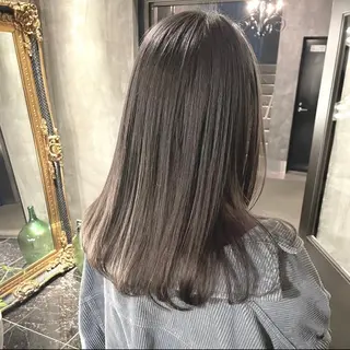 セミロング カラー 🦋透明感カラー /ケアブリーチ🦋のヘアスタイル