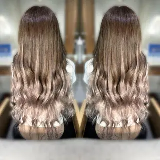 ロング パーマ カラー ヘアアレンジ キッズ メンズ ♡SNSで大バズり♡ コリアン羽エクステ◎のヘアスタイル