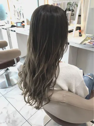 セミロング カラー 山崎俊輔/髪質改善 /バレイヤージュのヘアスタイル