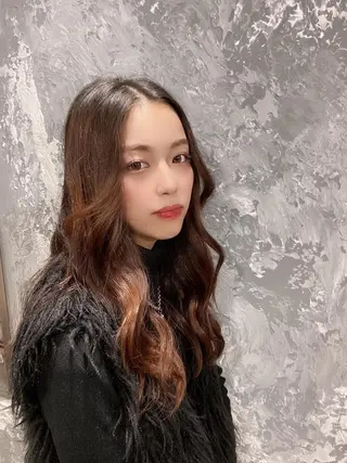 ミディアム カラー パーマ ヘアアレンジ メンズ キッズ ネイル マツエク・マツパ 韓国/トレンド レイヤー【101】のヘアスタイル