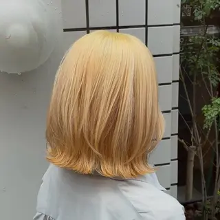 ミディアム ハイトーン/レイヤー カット/TAKEのヘアスタイル