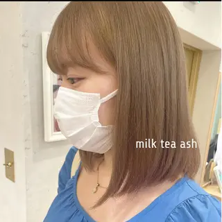 ミディアム カラー ♥️ブリーチ/ボブ/ レイヤー♥️maiのヘアスタイル