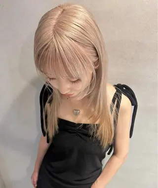 ロング カラー PELE アネックス梅田茶屋町店所属・PELE ハイトーン RIMUのヘアスタイル