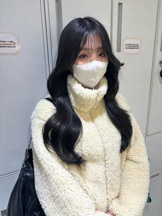 ロング カラー 心斎橋/縮毛矯正 /艶髪カラーのヘアスタイル